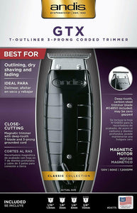 Andis Professional GTX T-Outliner Beard/Hair Trimmer, Black